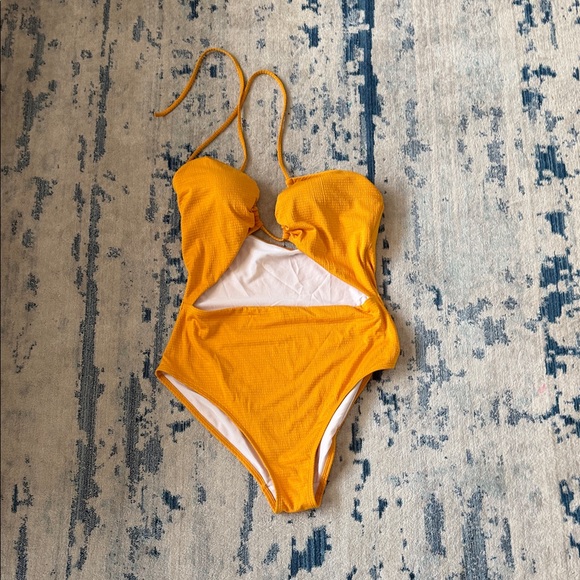 Boden Mustard Halter One Piece Swimsuit - Picture 2 of 9